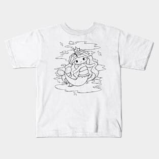 Cute Mermaid Illustration Kids T-Shirt